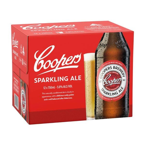 Coopers Sparkling Ale Bottle 750mL | 12 Pack