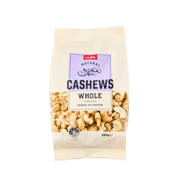 Coles Natural Cashews | 350g