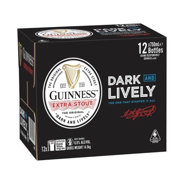 Guinness Stout Bottle 750mL | 12 Pack