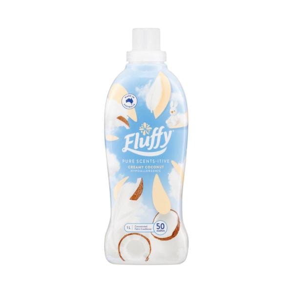 Fluffy Concentrate Liquid Fabric Softener Conditioner Pure Scents-itive Creamy Coconut Hypoallergenic | 1L