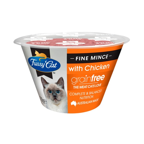Fussy Cat Grain Free Adult Chilled Fresh Cat Food Fine Mince with Chicken | 70g