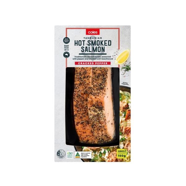 Coles Hot Smoked Salmon Cracked Pepper | 150g
