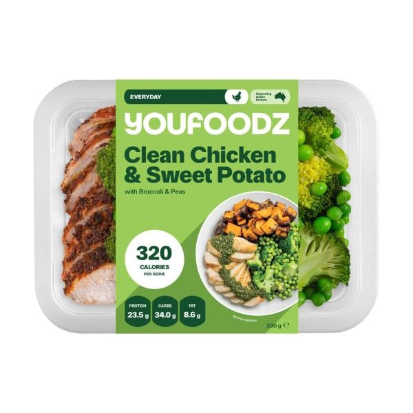 Youfoodz Clean Chicken With Sweet Potato & Broccoli | 300g