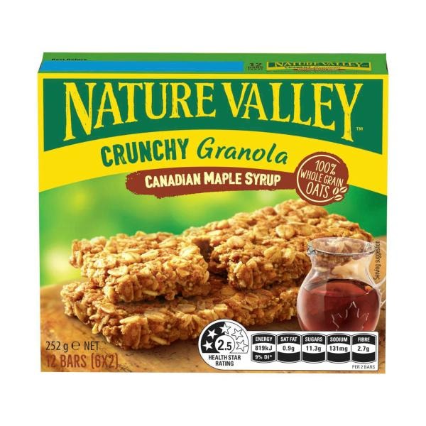 Nature Valley Crunchy Canadian Maple Syrup 6 Twin Bars | 252g