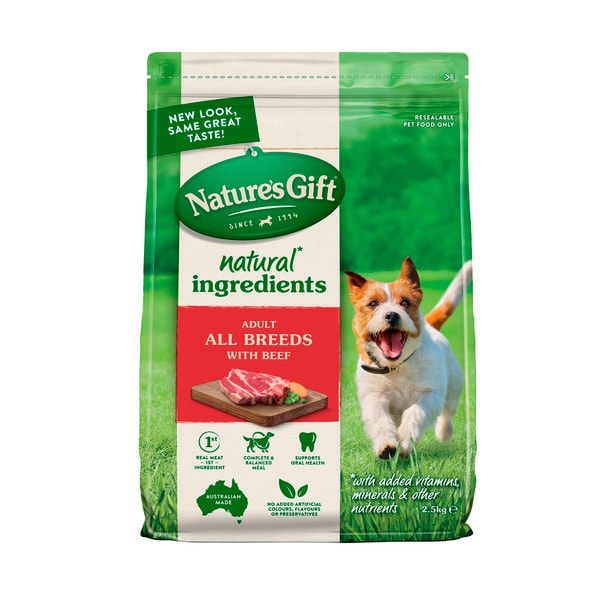 Nature's Gift Adult All Breeds Dry Dog Food With Beef | 2.5kg