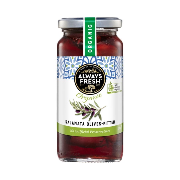 Always Fresh Organic Kalamata Olives | 220g