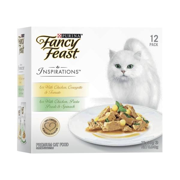 Fancy Feast Inspirations Chicken Variety Cat Food 12x70g | 12 pack