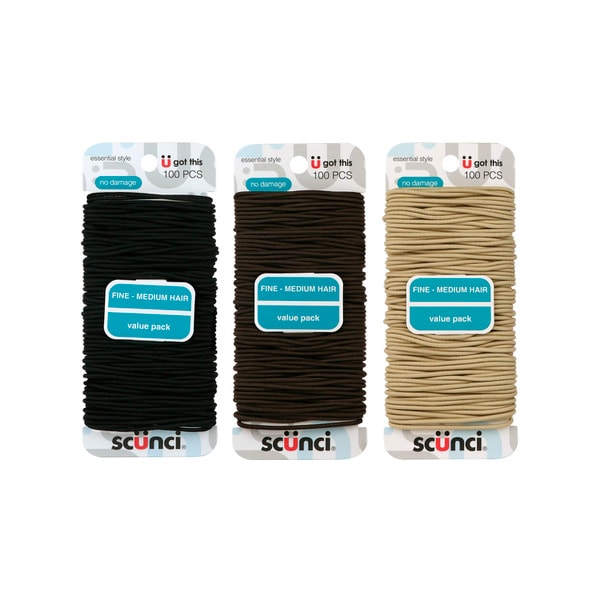 Scunci Skinny Elastics 100 pieces | 1 pack
