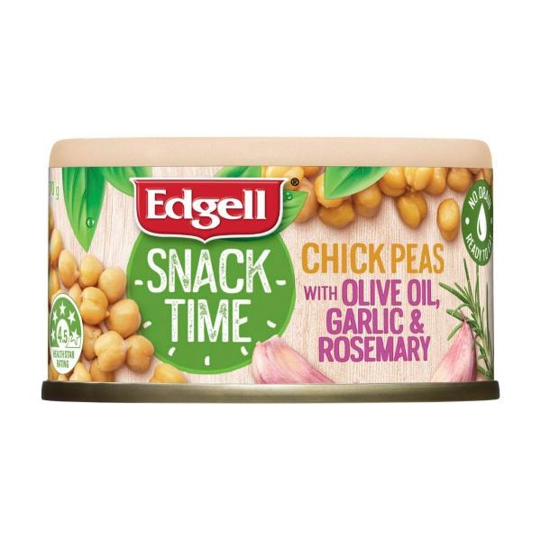 Edgell Snack Time Chick Peas Olive Oil Garlic & Rosemary | 70g