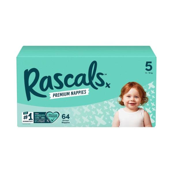 Rascal + Friends Walker Jumbo Nappies Size 5 | 64 pack