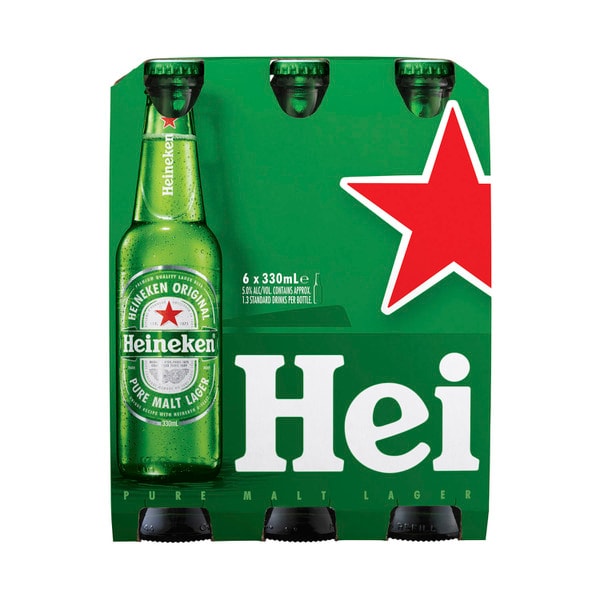 Heineken Bottle 330mL | 6 Pack