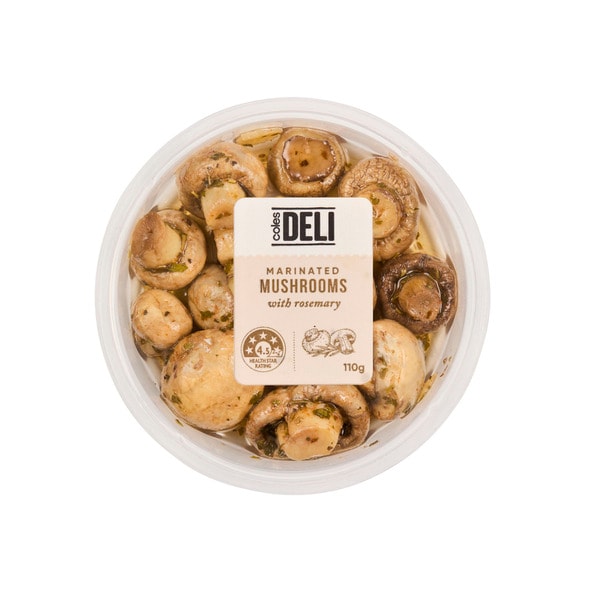 Coles Marinated Whole Button Mushrooms With Rosemary | 110g