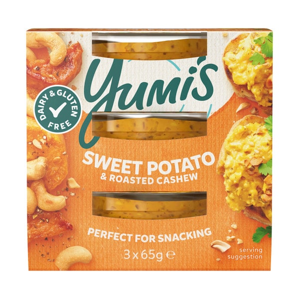 Yumi's Mini Sweet Potato & Cashew Dip 3x65g | 195g
