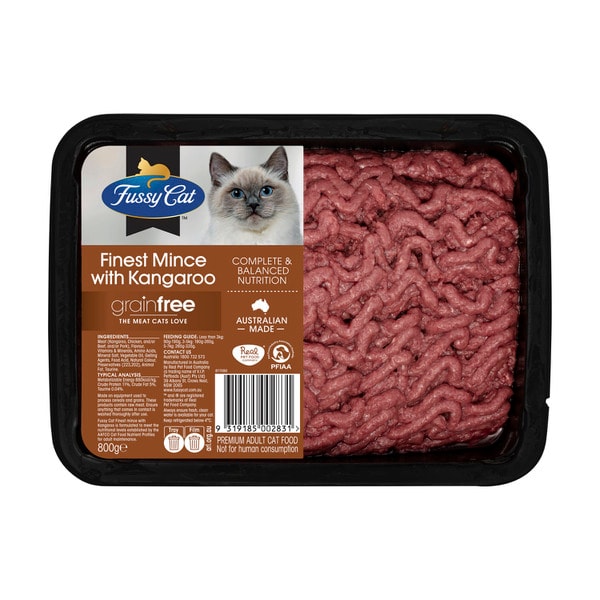 Fussy Cat Grain Free Adult Chilled Fresh Cat Food Finest Mince with Kangaroo | 800g