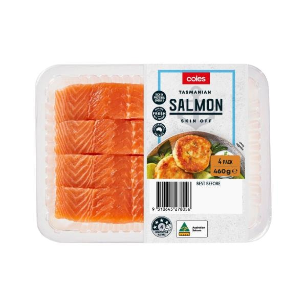 Coles Tasmanian Salmon Portions Skin Off | 460g