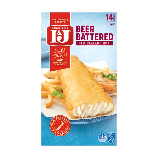 I&J Beer Batter Wild Caught Fish Fillets | 1.03kg
