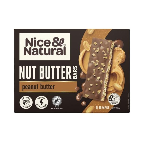 Nice & Natural Peanut Butter With Real Milk Chocolate 5 Bars | 175g