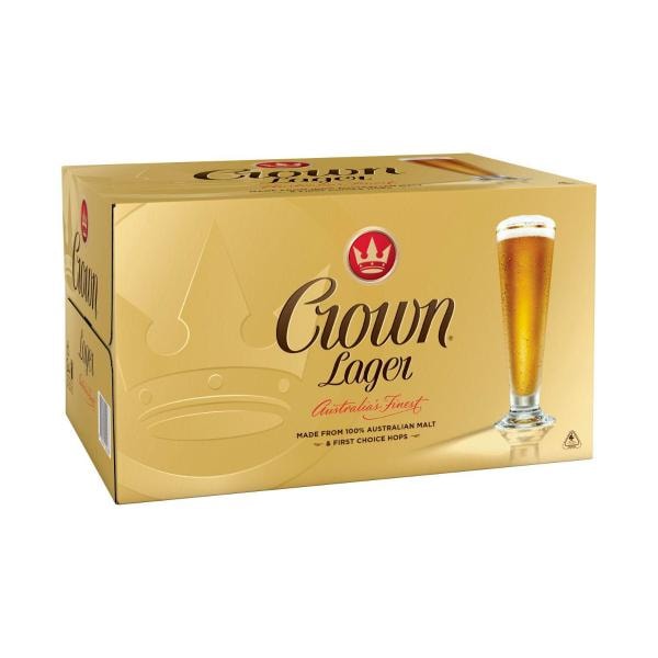 Crown Lager Bottle 375mL | 24 Pack