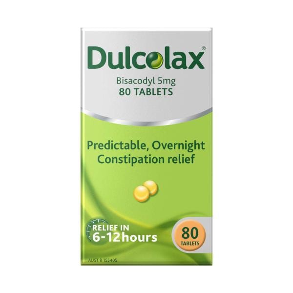 Dulcolax Laxatives 5mg Tablets For Constipation Relief | 80 pack