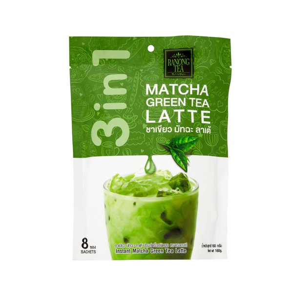 Ranong Tea 3 In 1 Matcha Green Tea Latte 8 Sachets | 160g