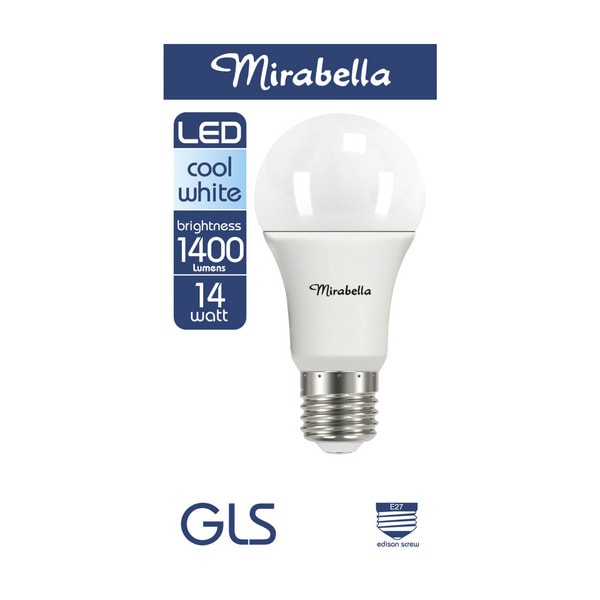 Mirabella GLS ES Globe Cool White Led 14W 1400 Lumens | 1 each