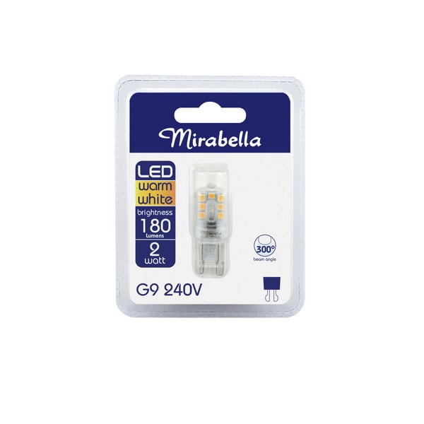 Mirabella Warm White 290V Led G9 2W 180 Lumens | 1 each