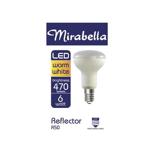 Mirabella Reflector R50 ES Globe Warm White Led 6W 470 Lumens | 1 each