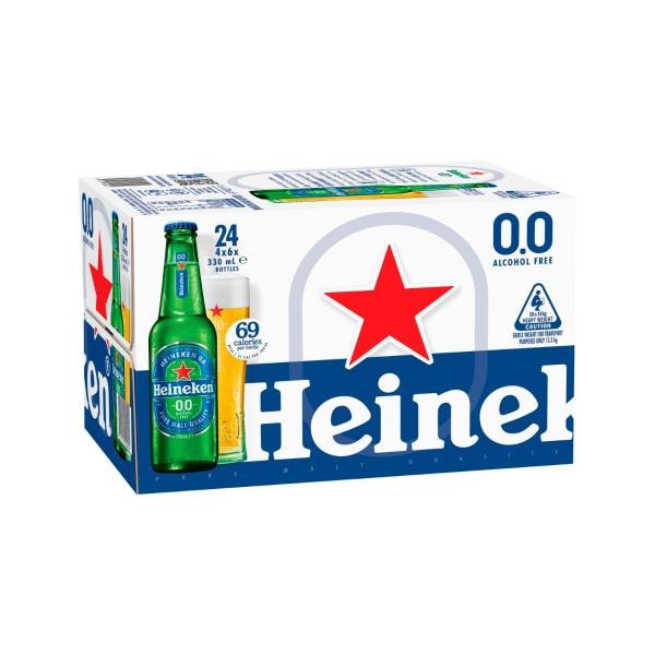 Heineken 0.0 Bottle 330mL | 6 pack