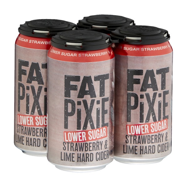 Fat Pixie Lower Sugar Strawberry & Lime Cider Can 375mL | 4 Pack