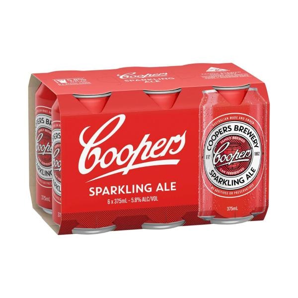 Coopers Sparkling Ale Can 375mL | 6 Pack