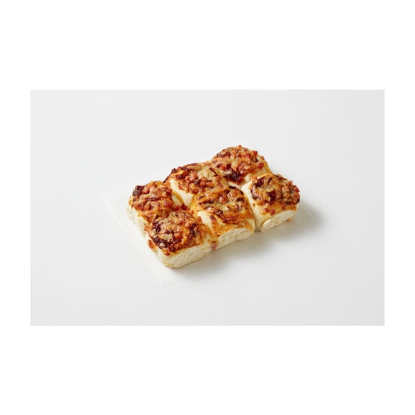Coles Bakery BBQ Cheese And Bacon Mini Pizza Rolls | 6 pack