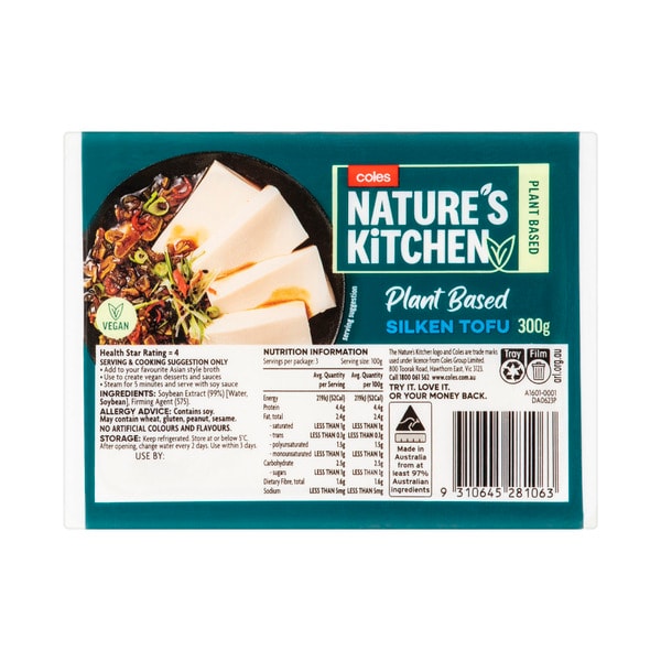Coles Natures Kitchen Silken Tofu | 300g