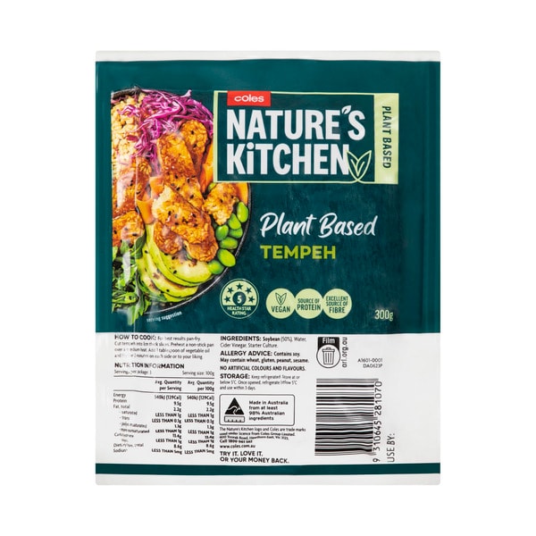 Coles Nature's Kitchen Tempeh | 300g