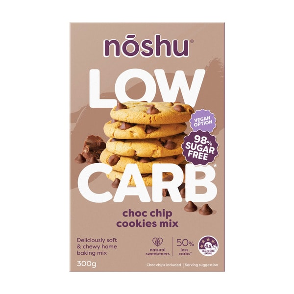 Noshu 98% Sugar Free Choc Chip Cookies Mix | 300g