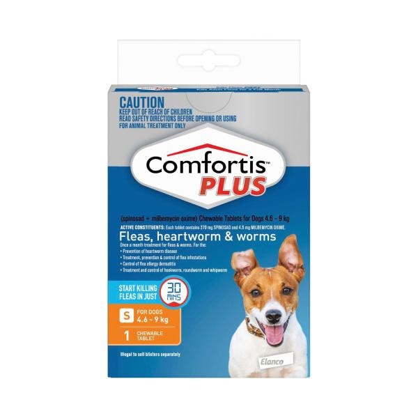 Elanco Comfortis Plus Fleas Heartworm & Worms Small Dog Treatment | 1 Pack