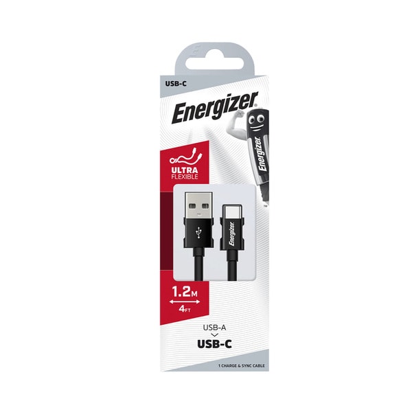 Energizer USB C Cable Black 1.2M | 1 Pack