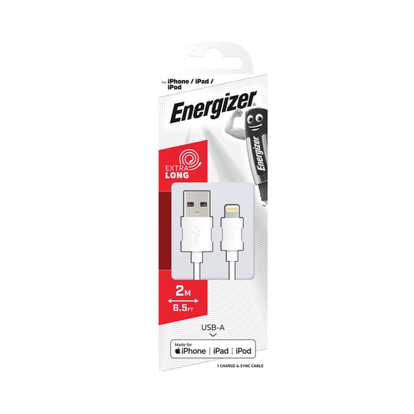 Energizer iPhone Cable White 2M | 1 Pack