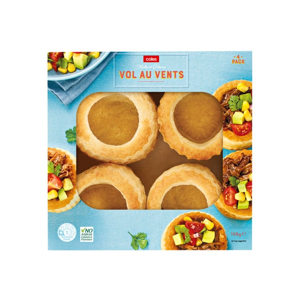 Coles Vol Au Vent 4 Pack | 108g