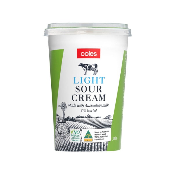 Coles Light Sour Cream | 300g