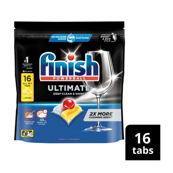 Finish Ultimate Pro Lemon Dishwash Tablets | 16 pack