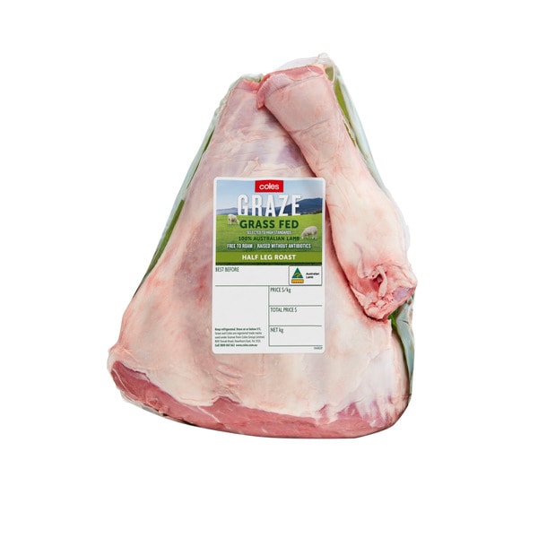 Coles Graze Lamb Leg Roast Half | approx. 1.8kg