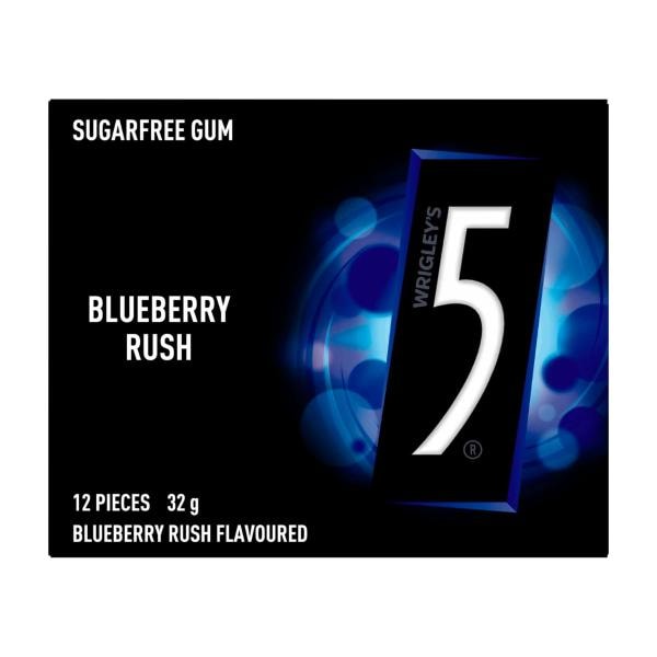 5 Gum Blueberry Sugar Free Chewing Gum 12 Piece | 32g