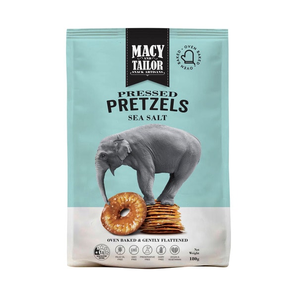 Macy & Tailor Pressed Pretzels Salted | 180g