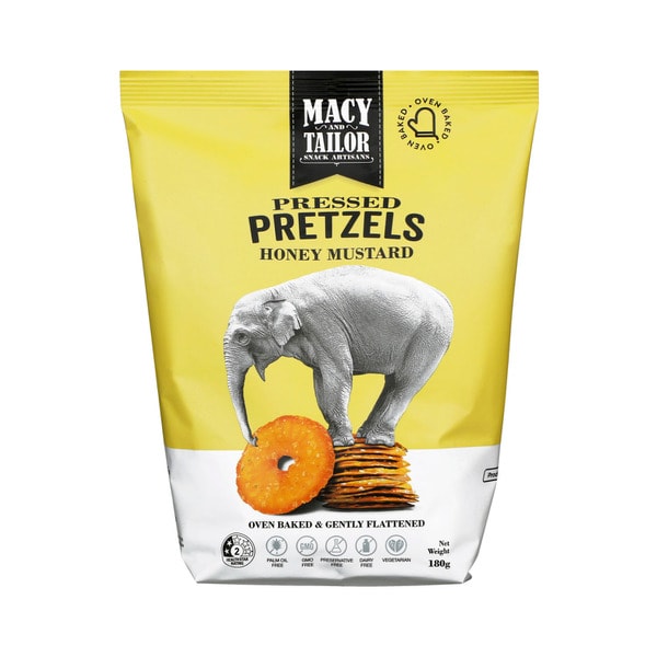 Macy & Tailor Pressed Pretzels Honey Mustard | 180g