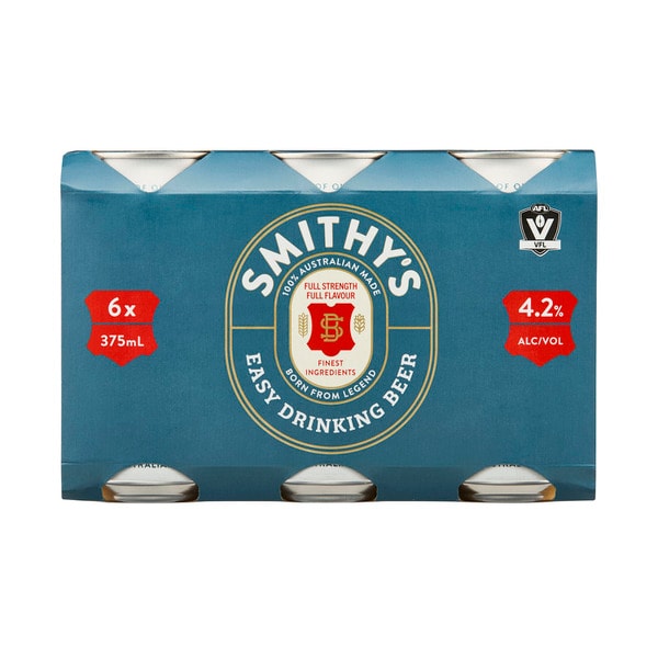 Smithy's Easy Drinking Beer Can 375mL | 6 Pack