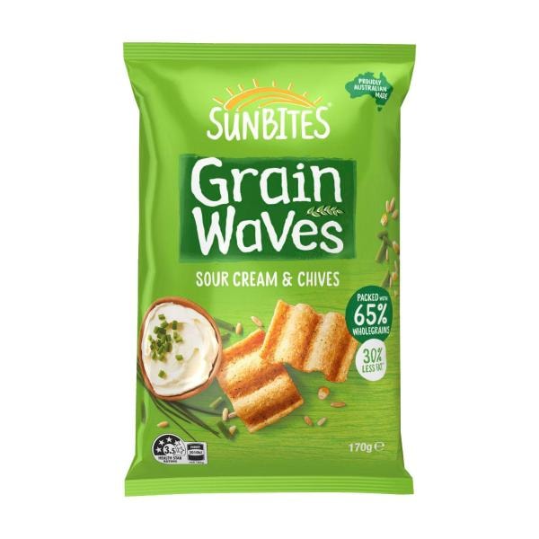 Sunbites Grain Waves Chips Sour Cream & Chives | 170g