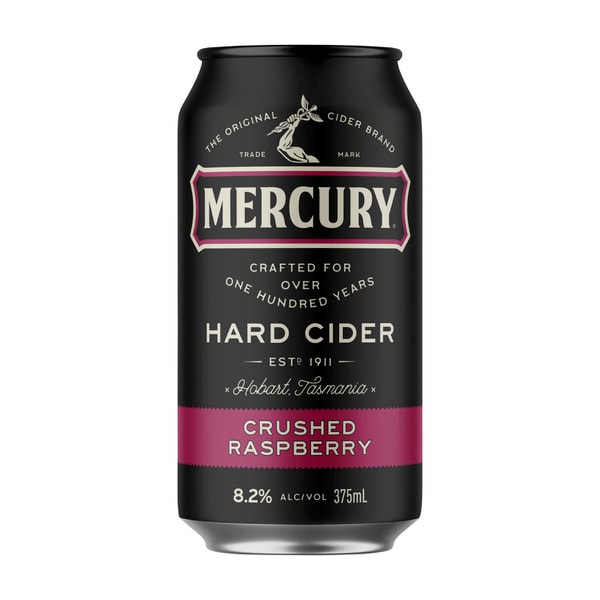 Mercury Hard Cider Crushed Raspberry Can 375mL | 24 Pack