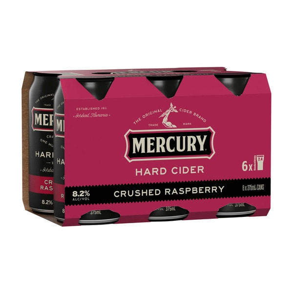 Mercury Hard Cider Crushed Raspberry Can 375mL | 6 Pack