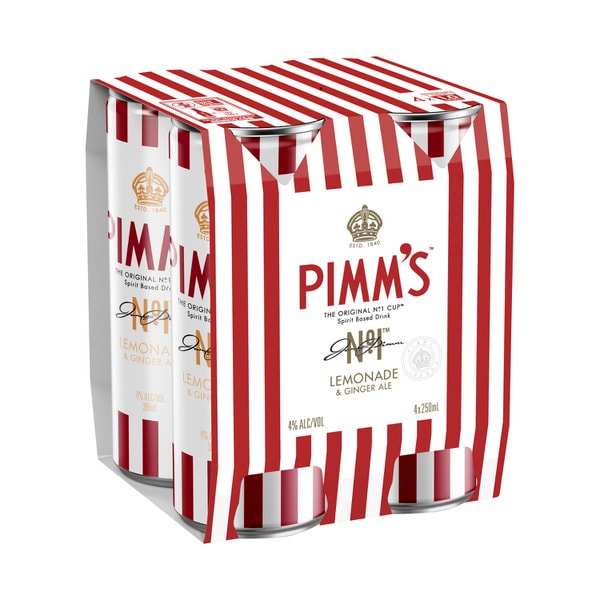 Pimms Long Lemonade Can 250mL | 4 Pack