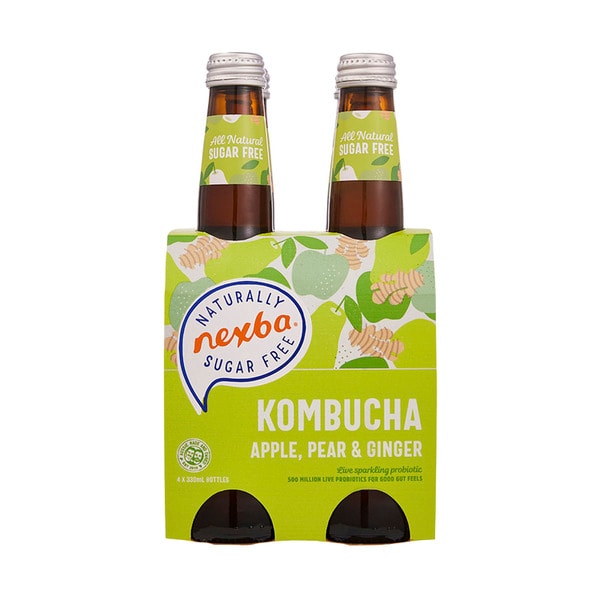 Nexba Kombucha Apple Pear Ginger 4x330mL | 4 pack